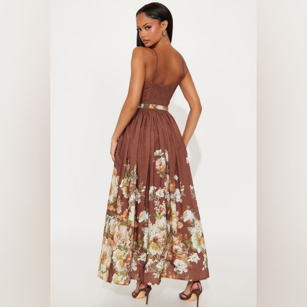 FASHION NOVA FLOWER FIELDS LINEN MAXI DRESS NWT - Picture 5 of 7
